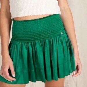 Natural Life Daisy Skort satin emerald green S